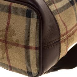 Burberry Beige/Brown Haymarket Check Backpack