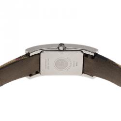 Pre Owned Burberry Black Stainless Steel The Pioneer Women's Wristwatch 20MM