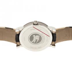 Pre Owned ساعة يد نسائية بربري هيريتاج BU1388 ستانلس ستيل بيضاء 38مم