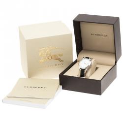 Burberry White Stainless Steel Heritage BU1388 Women's Wristwatch 38MM 