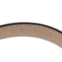 Pre Owned Bvlgari Red Serpenti Forever Leather Bracelet Small