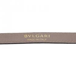 Pre Owned Bvlgari Serpenti Green Karung Leather Bracelet