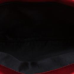 Pre Owned Bvlgari Red Satin Monete Clutch