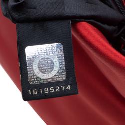 Pre Owned Bvlgari Red Satin Monete Clutch