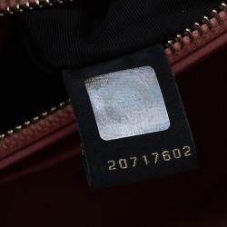Bvlgari Burgundy/Grey Leather Medium Icona Tote