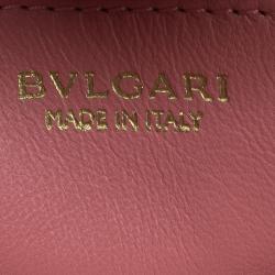 Bvlgari Burgundy/Grey Leather Medium Icona Tote