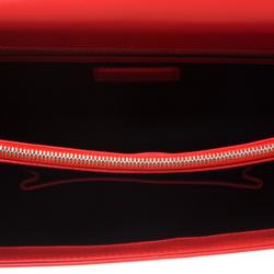 مملوكة مسبقًا Bvlgari Red Leather Large Serpenti Forever Ruffled Shoulder Bag