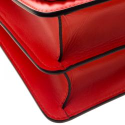 مملوكة مسبقًا Bvlgari Red Leather Large Serpenti Forever Ruffled Shoulder Bag