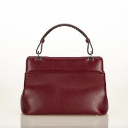 Pre Owned Bvlgari Red Wine Leather Isabella Rossellini Bag