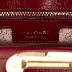 Pre Owned Bvlgari Red Wine Leather Isabella Rossellini Bag