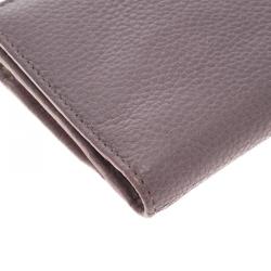 Pre Owned Bvlgari Lilac Leather Continental Wallet