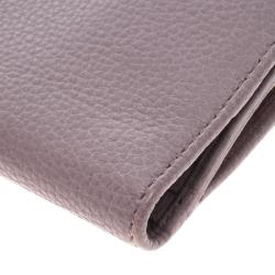 Pre Owned Bvlgari Lilac Leather Continental Wallet