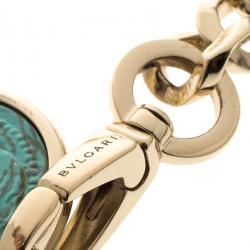 Bvlgari Multicolor Glass Embellished Chain Link Belt