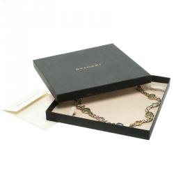 Bvlgari Multicolor Glass Embellished Chain Link Belt