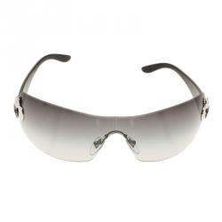 Pre Owned Bvlgari Black 6008 Shield Sunglasses