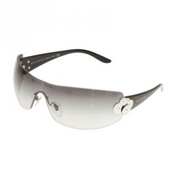 Pre Owned Bvlgari Black 6008 Shield Sunglasses