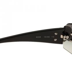 Pre Owned Bvlgari Black 6008 Shield Sunglasses