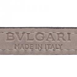 Bvlgari Serpenti Double Coiled Black Leather Bracelet