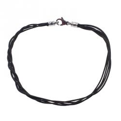 Pre Owned Bvlgari Brown Leather Cord Necklace