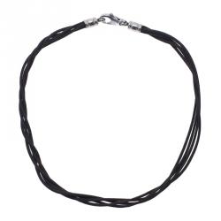 Pre Owned Bvlgari Brown Leather Cord Necklace