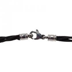 Pre Owned Bvlgari Brown Leather Cord Necklace