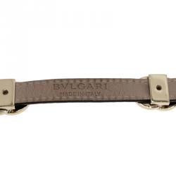 Pre Owned Bvlgari Bvlgari Leather Double Coiled Black Bracelet