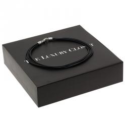 Pre Owned Bvlgari Black Leather Cord Necklace