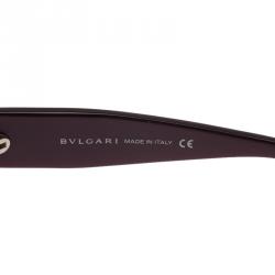 Bvlgari Purple 8010 Rectangle Sunglasses 