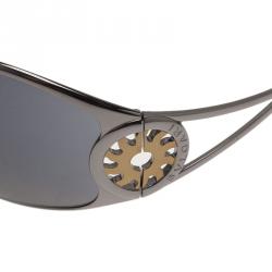 Bvlgari Black 657 Cutout Rectangle Sunglasses 