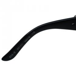 Pre Owned Bvlgari Black Swarovski Crystal Flower Embellished 856B Sunglasses
