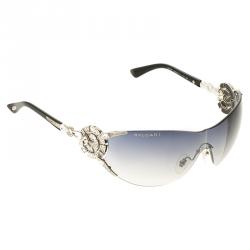 Bvlgari Silver 6039B Shield Sunglasses 