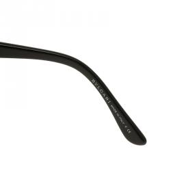 Pre Owned Bvlgari Black Limited Edition 8097 Crystal Flower Cat Eye Sunglasses