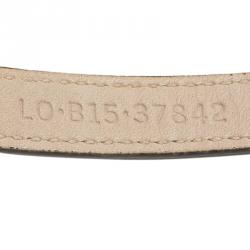 Pre Owned Bvlgari Bvlgari Black Embossed Leather Rose Gold Plated Double - Coiled Bracelet 17cm