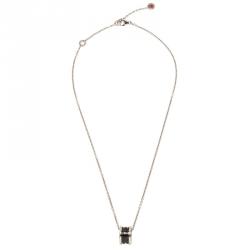 Bvlgari Save the Children Black Ceramic and Silver Pendant Necklace