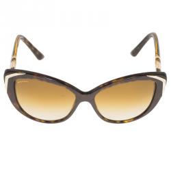 Bvlgari Tortoise Frame BV8151 Crystal Embellished Cat Eye Sunglasses