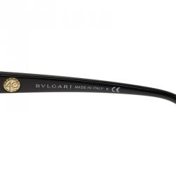 Pre Owned Bvlgari Black and White 8169-Q Cat Eye Sunglasses