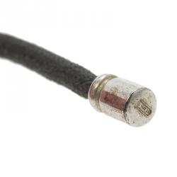 Pre Owned Bvlgari Save the Children Silver Pendant Black Cord Necklace