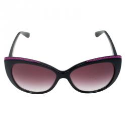 Bvlgari Purple and Black 8169-Q Cat Eye Sunglasses