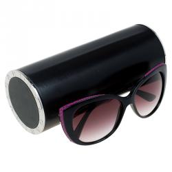 Bvlgari Purple and Black 8169-Q Cat Eye Sunglasses