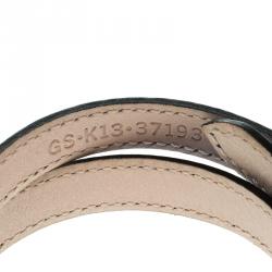 Pre Owned Bvlgari Serpenti Forever Enamel Blue Double Coiled Leather Gold Plated Bracelet