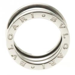 Pre Owned Bvlgari B.Zero1 3-Band White Gold Ring Size 49