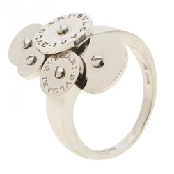 Pre Owned Bvlgari Cicladi White Gold Cocktail Ring Size 54.5