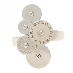 Pre Owned Bvlgari Cicladi White Gold Cocktail Ring Size 54.5