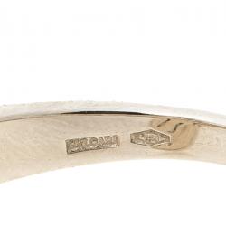 Pre Owned Bvlgari Cicladi White Gold Cocktail Ring Size 54.5