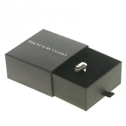 Pre Owned Bvlgari Cicladi White Gold Cocktail Ring Size 54.5