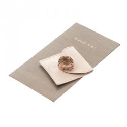 Bvlgari B.Zero1 3-Band 18k Rose Gold Ring Size 54