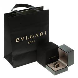 Pre Owned Bvlgari B.Zero1 4-Band Black Ceramic Rose Gold Ring Size 54