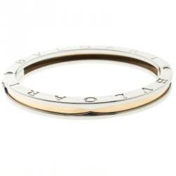 Pre Owned Bvlgari B.Zero1 18k Rose Gold & Steel Bracelet 16cm