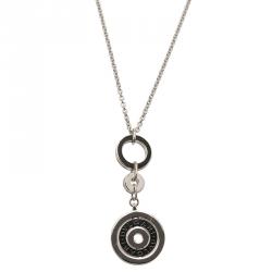 Pre Owned Bvlgari Cerchi White Gold Ceramic Pendant Necklace