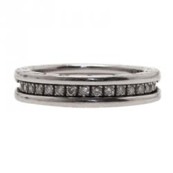 Pre Owned Bvlgari B.Zero1 Diamond Band Ring Size 53